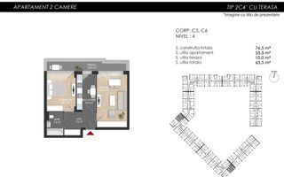 Apartament 2 camere decomandat + terasa 10mp Lacul Straulesti - Poză 8