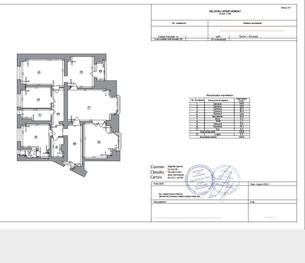 Apartament 5 camere in Piata Victoriei,bloc 1995 - Poză 26