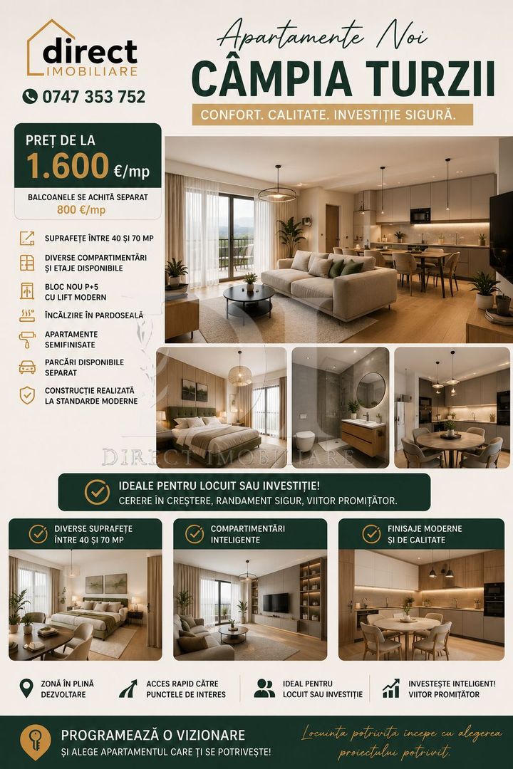 Apartamente diferite suprafețe | Câmpia Turzii - Poză 8