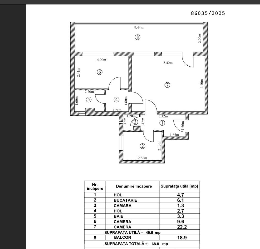 Apartament 2camere- 3-Calea Dorobanti- Balcon 20mp - Poză 6