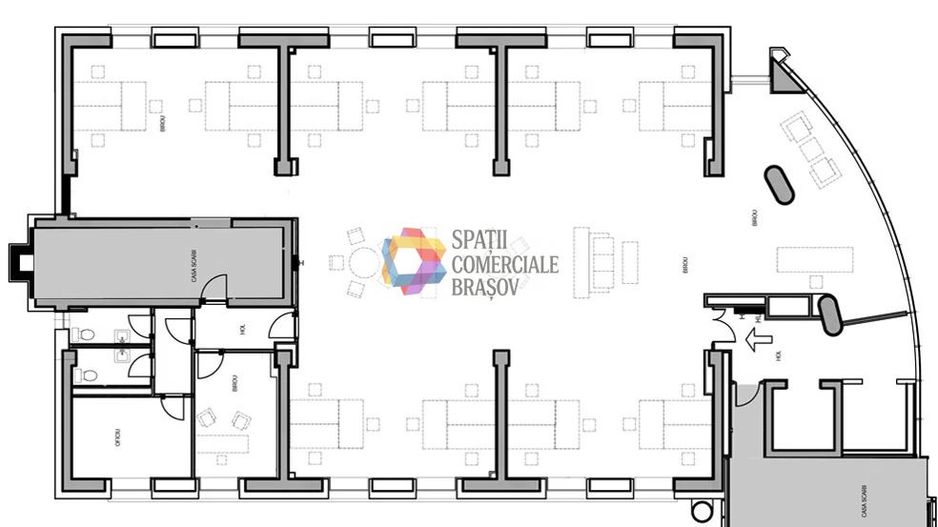 Spatiu de birouri - 386 mp  #www.plus-imo.ro - Schiță 11