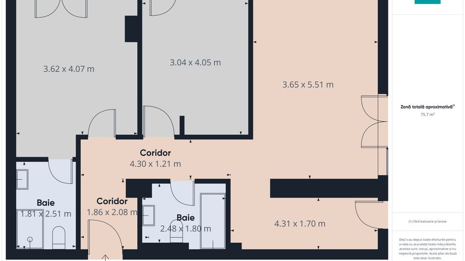 Apartament 3 camere finisat in zona Baneasa/Aviatiei - Poză 6