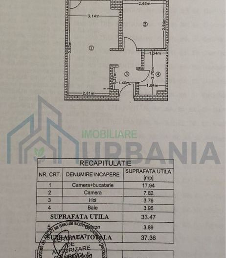 Apartament 2 camere open- space 37 mp+ loc parcare Bucium Confort - Poză 7