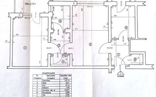 Ramada doua camere ultracentral modern 56mp balcon boxa - Schiță 9