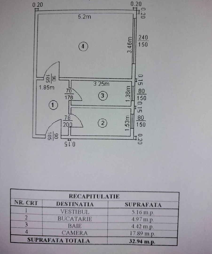 Garsoniera 33mp bloc mixt reabilitat Valea Ialomitei, Drumul Taberei - Schiță 6