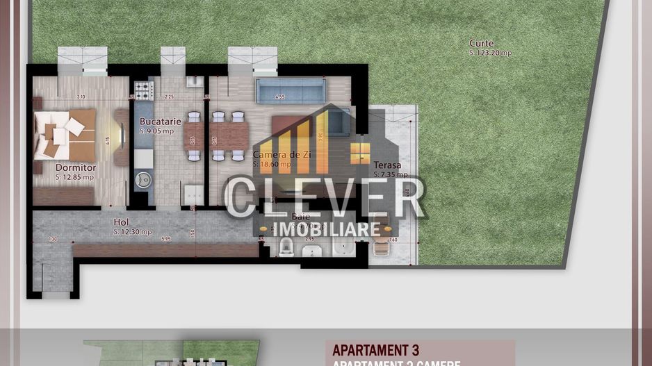 Apartament 2 camere cu gradina proprie 123 mp Metrou N Teclu - Poză 1