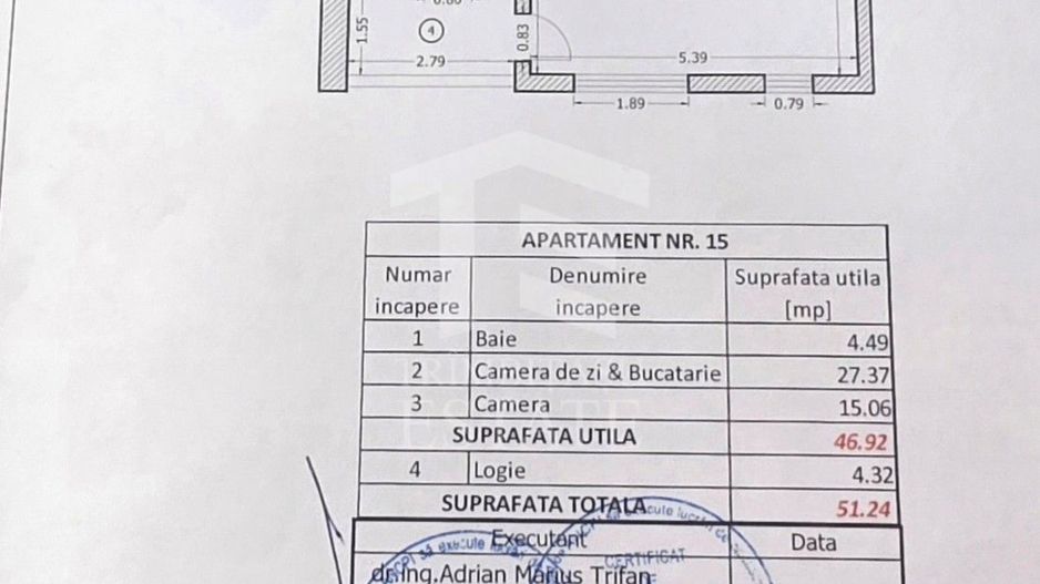 Apartament 2 camere Rahova | 51,24 mp | Bloc 2017 - Schiță 15