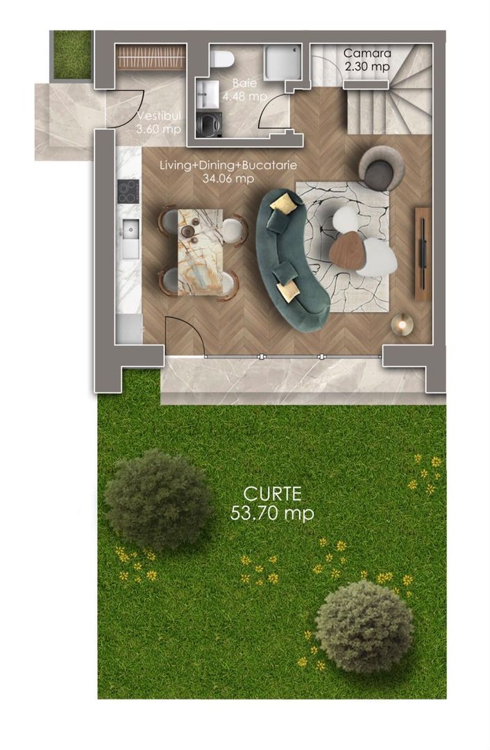 Vilă Duplex Premium în Otopeni/Metrou la 900 m/Spatioasa - Poză 6