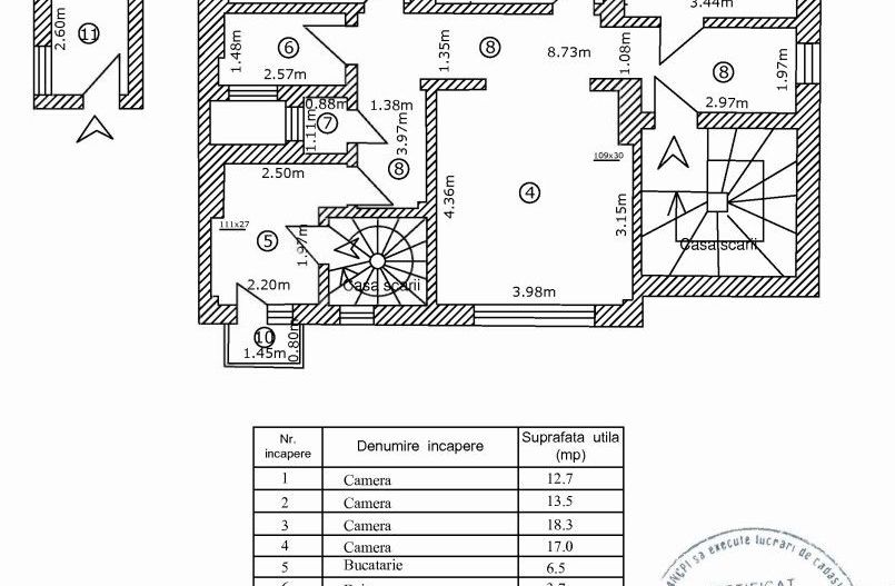 4 CAMERE ‖ BLOC INTERBELIC FAR RISC ‖ CALEA CALARASI ‖ CENTRALA PROPRIE ‖ - Schiță 15
