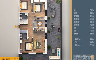 Oferta Lansare 4 camere parcare bonus proiect nou Pallady - Schiță 11