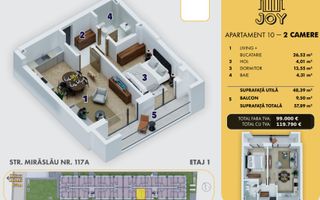 Apartament 2 camere | 58 MP | Metrou 10 minute - Poză 6