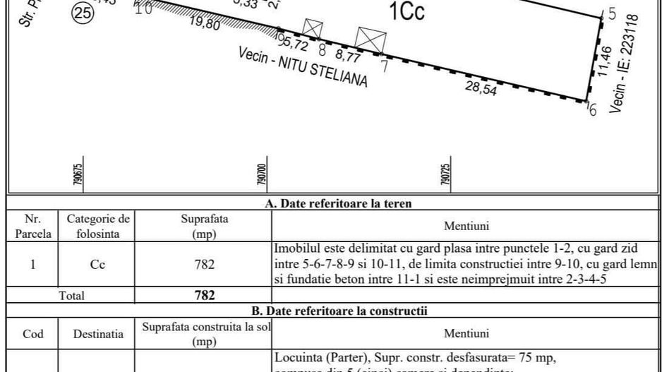 Teren 782 mp | Str. Pictor Nicolae Grigorescu | Zona Stadion | Utilită - Poză 3
