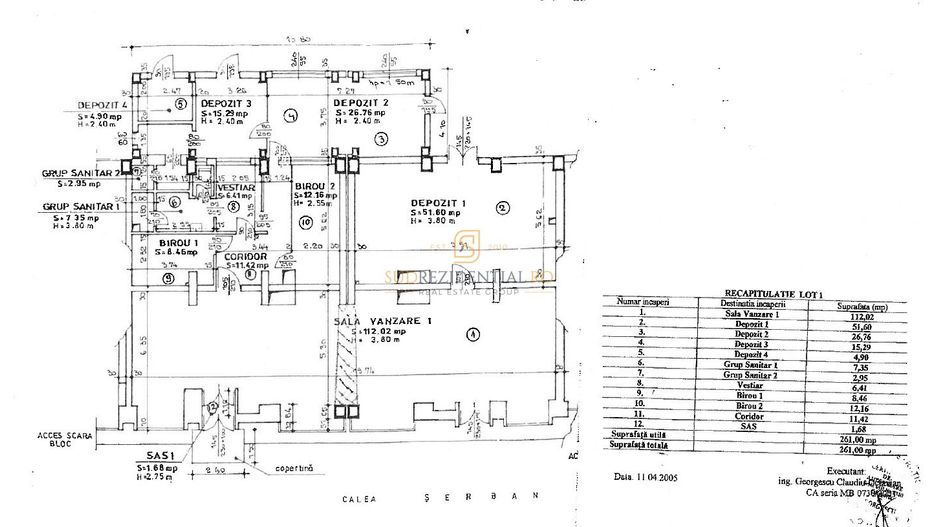 Spatiu Comercial | 261 mp | 20m Vitrina | Tineretului | Parc Carol - Schiță 11