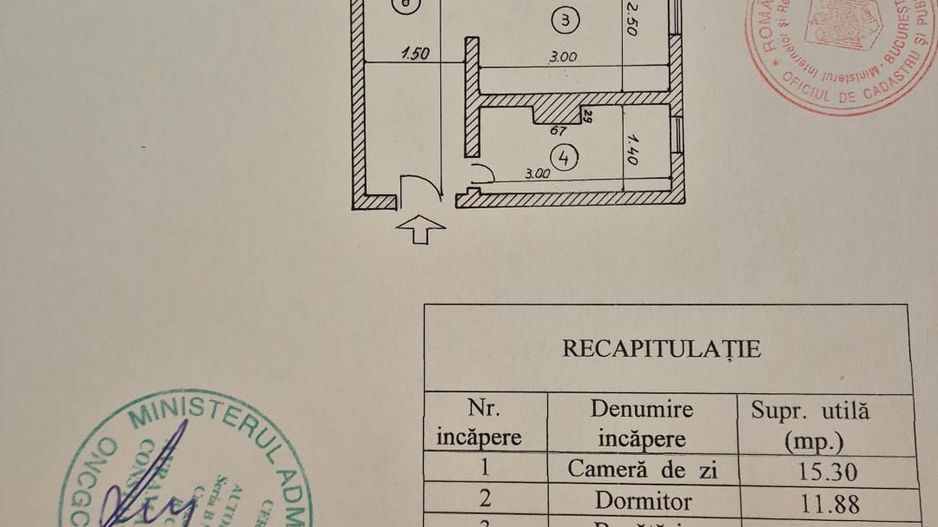 Apartament cu 2 camere 54,08 mp bloc an 1987 Tineretului comision 0% - Schiță 8
