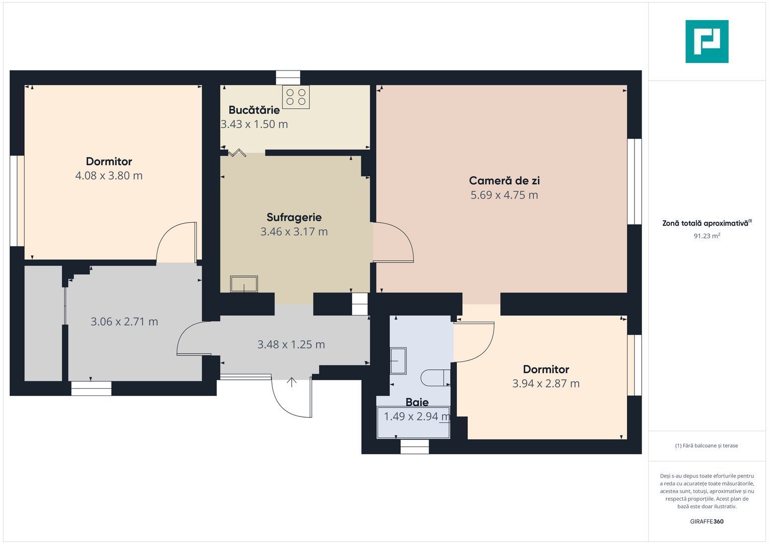 Apartament la casă cu 4 camere în Pârneava - Poză 7