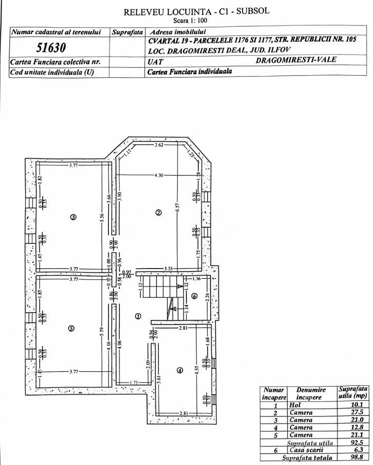 Casă spațioasă de vânzare – Strada Republicii nr. 105, Dragomirești - Schiță 36
