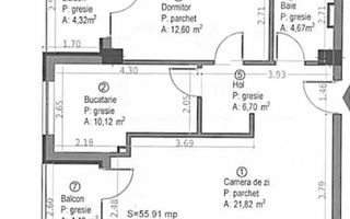 Apartament cu 2 camere decomandat, 56 mp, langa Baza Sportiva! - Poză 2