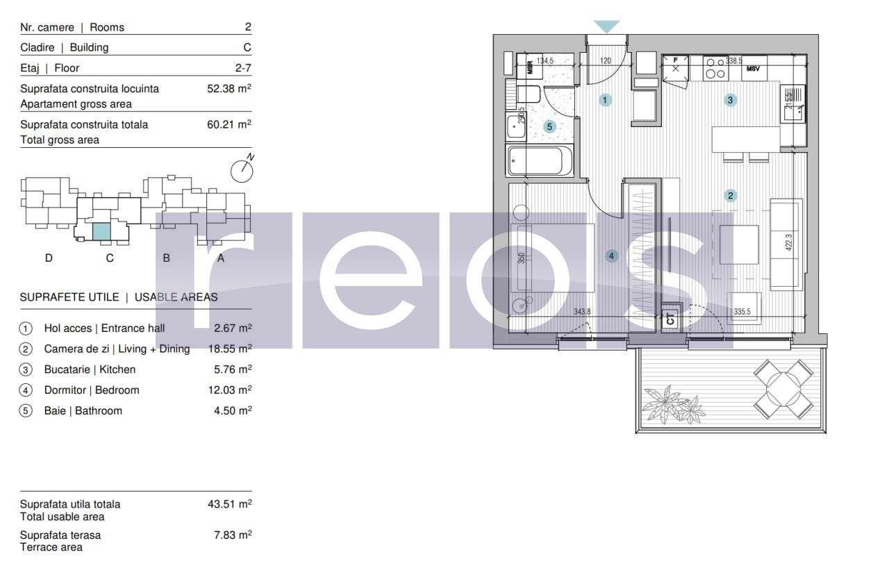 APARTAMENT 2 CAMERE | MOBILAT-UTILAT | PARCARE | STRAULESTI | 43MP - Poză 12