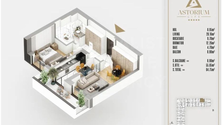 Vânzare, apartament, 2 camere, Astorium Life, București - Poză 2