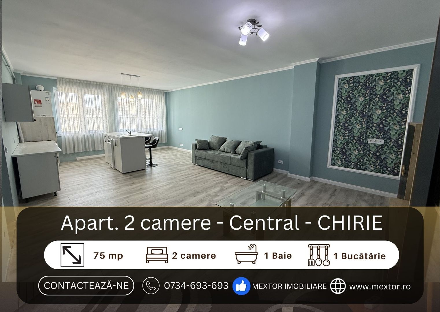 Apartament 2 camere, de inchiriat Ultra-central Medias - Poză 1