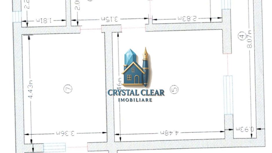 Apartament spațios cu 2 camere - zona Sântana de Mureș - Schiță 6