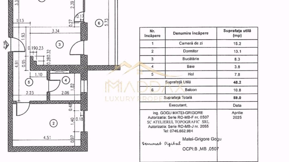 Apartament 2 Camere de Lux /Fabrica de Glucoza/Predare la alb-169.000 € - Schiță 13