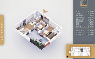 Apartament 3 camere,PAllady,Titan,Sector 3,7-8 min Metrou,Stoc limitat - Poză 7