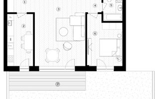 The Lake Home, Apartament 2 camere cu Gradina, Sibiu - Schiță 7