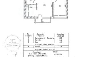 OPORTUNITATE | APARTAMENT 2 CAMERE | SISESTI BANEASA | VEDERE SUPERBA - Schiță 6