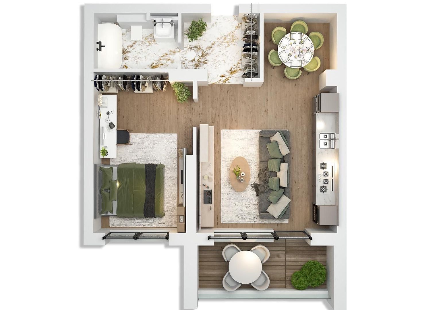 Apartament 2 camere | Proiect Nou | Iancu Nicolae - Poză 2