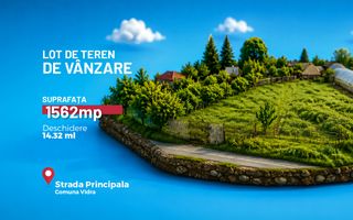 Teren intravilan de vânzare – 1.562 mp | Strada Câmpului, Comuna Vidra - Poză 1