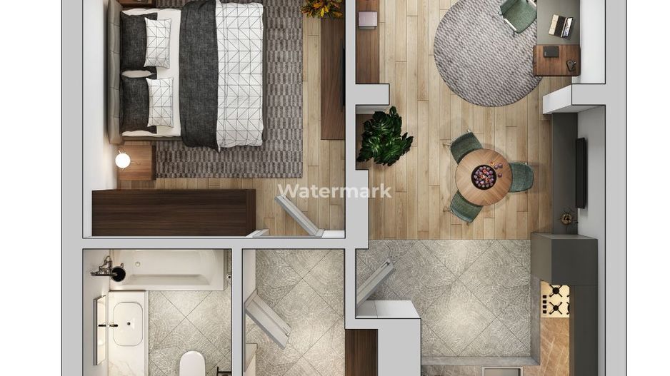 Ap mobilat modern 2 camere - Schiță 7