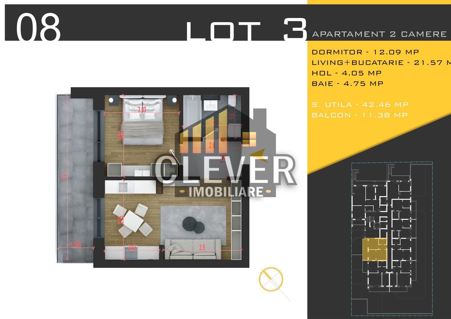 Ideal Investitie Apartament 2 camere Th. Pallady-Sector 3 - Poză 2