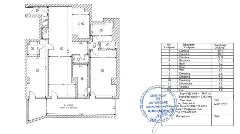 3 camere | Parc Herastrau | Cartierul Francez | terasa 33 mp - Schiță 36