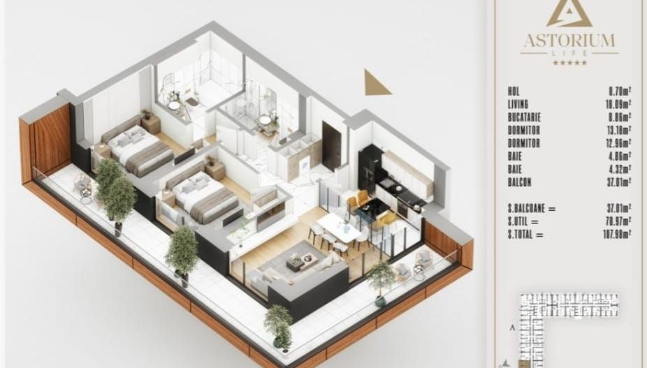 AP. 3CAM DECOMANDAT IN PROIECTUL ASTORIUM LIFE- MUTARE IMEDIATA! - Poză 3