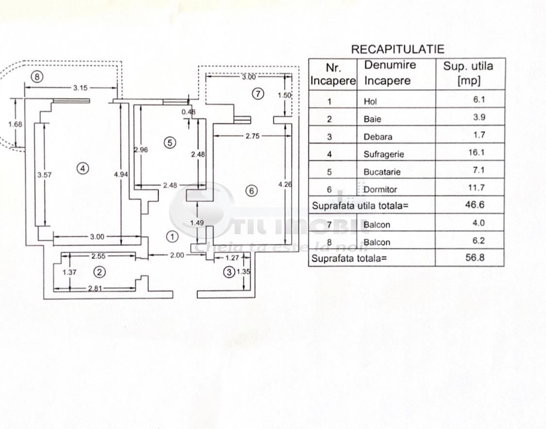 Gara – 56 mp, 2 camere decomandat, etaj 6/8 – 120.000 € - Poză 8