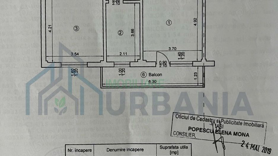 Apartament cu 2 camere, 59,93 mp, etaj 1, loc de parcare, Hlincea, Iași - Poză 4