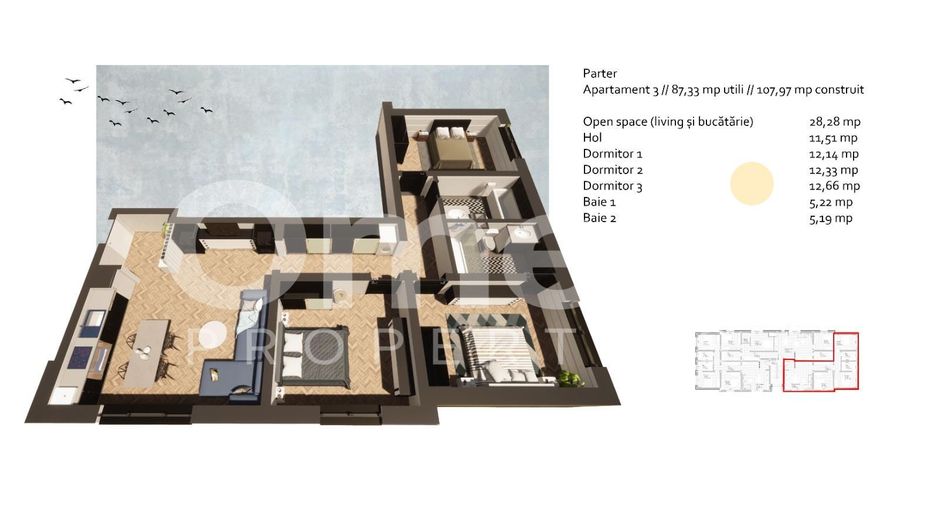 Apartament 4 camere Tautii Magheraus - Poză 2