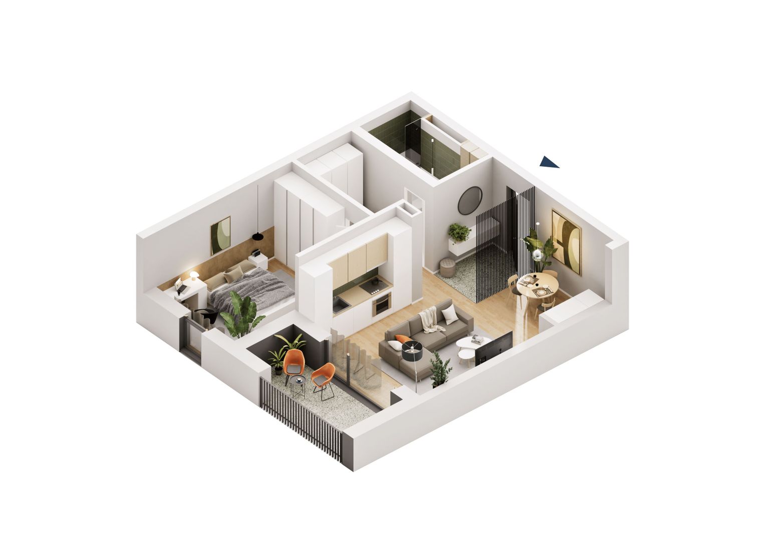 Apartament cu 2 camere în zona Confecții - Poză 2