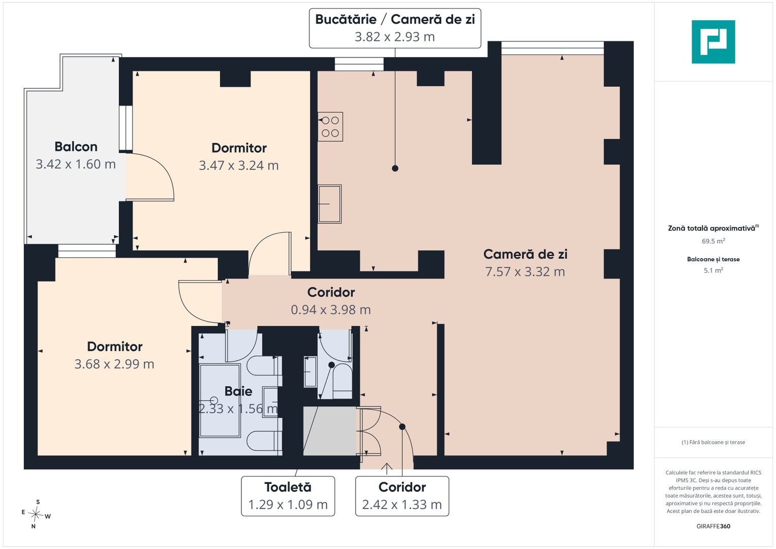 Apartament cu 3 camere, zona Soarelui - Poză 13