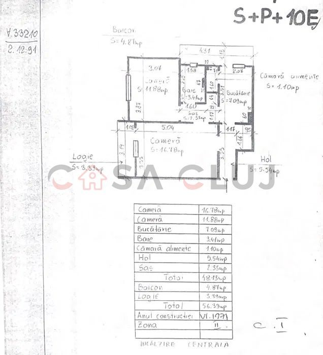 Decomandat - Orientare Sud Estica - Zona Hotel Royal - Schiță 8