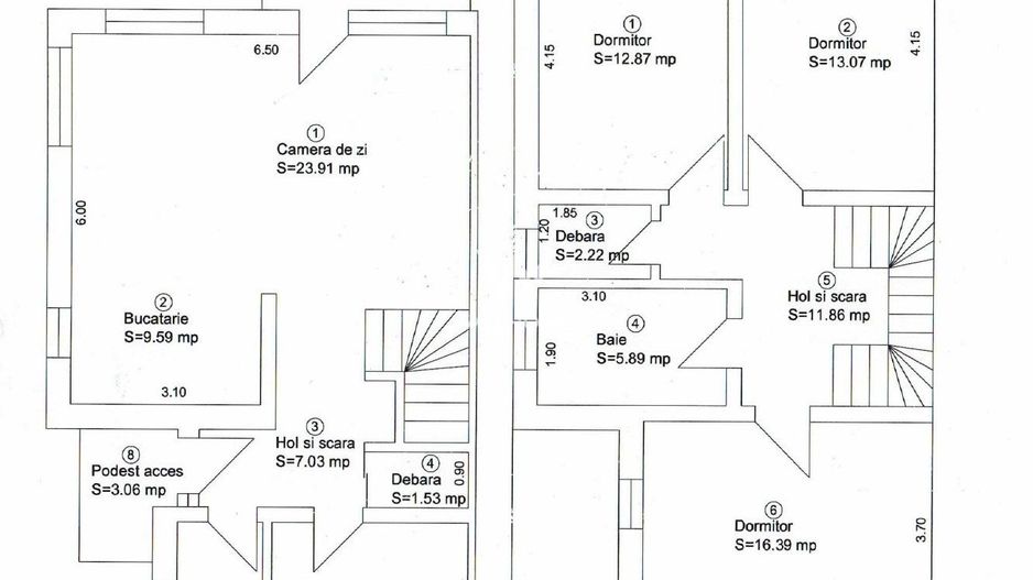 Casa 4 dormitoare, 2 bai - Sibiu, Cisnadioara - Schiță 19