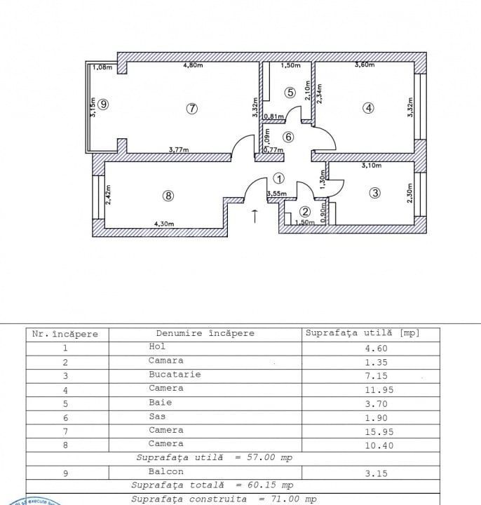 Apartament modern, 3 camere, Calea Dumbravii, Dioda - Poză 13
