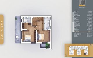 Duplex 4 Camere 142 mp, etaj 11/12, 3 bai -  700m Metrou Nicolae Teclu - Poză 3