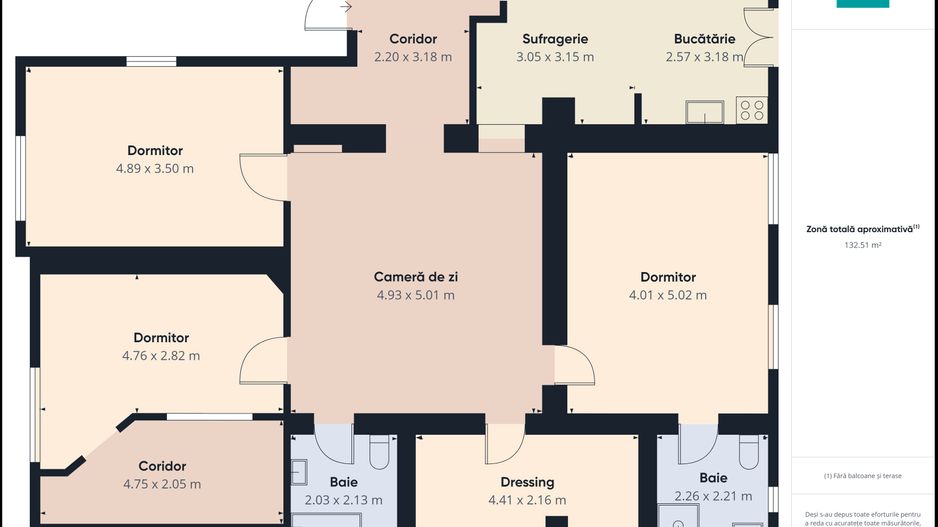 Casă individuală pe un nivel cu 5 camere, Lipova - Poză 16