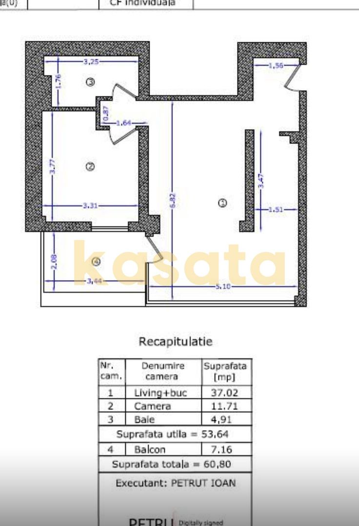 OPORTUNITATE | APARTAMENT 2 CAMERE |PARCUL CIRCULUI |BLOC NOU |PARCARE - Schiță 8