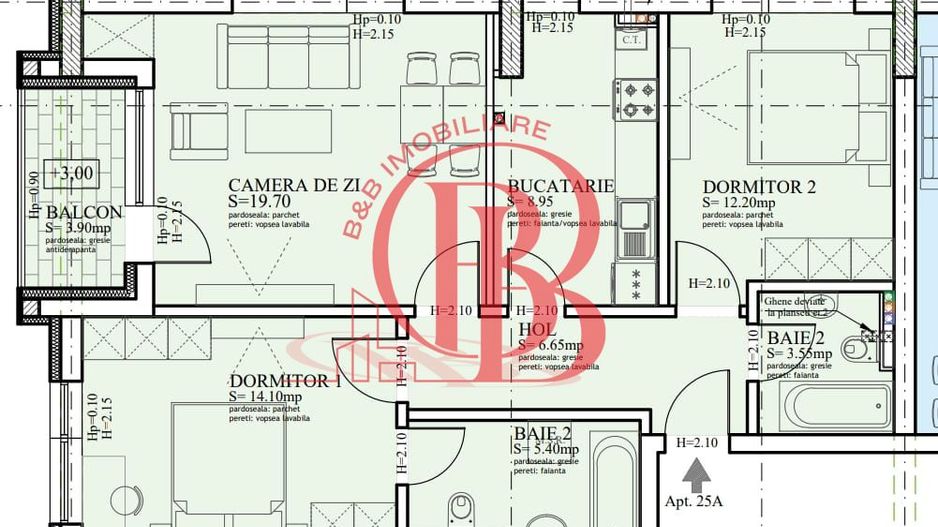 Oferta Lansare 3 camere decomandat incalzire pardoseala - Schiță 11