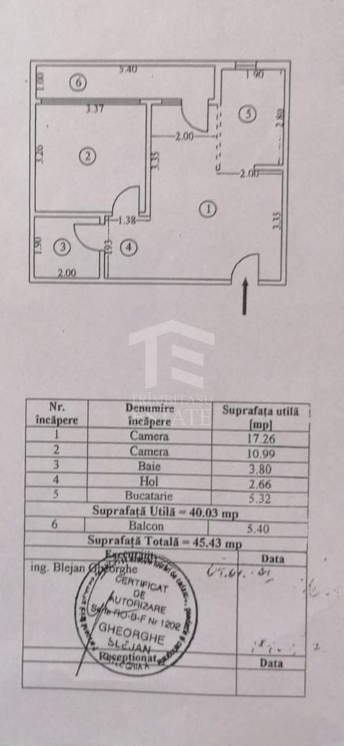 Berceni -Aurel Persu 2 camere mobilat utilat -loc de parcare - Schiță 2