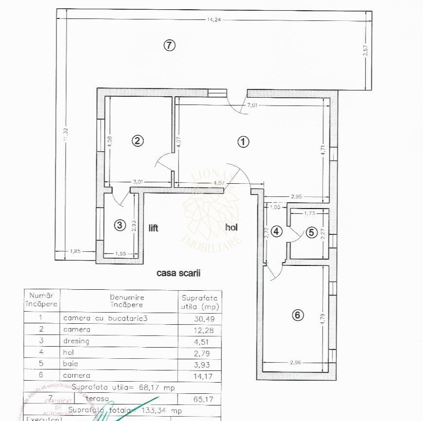 Penthouse 3 camere 68 mp+terasa 65 mp-parcare-lift-Independentei - Poză 8