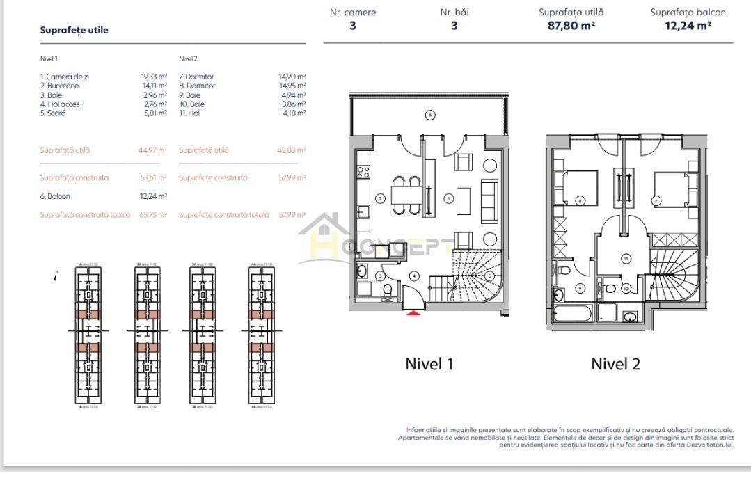 Duplex, 3 camere, scara interioara, Pret promotional - Poză 1